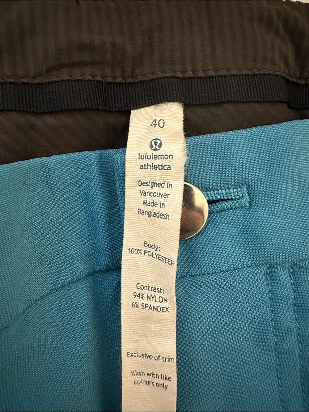 lululemon athletica Teal Flat-Front Performance Shorts